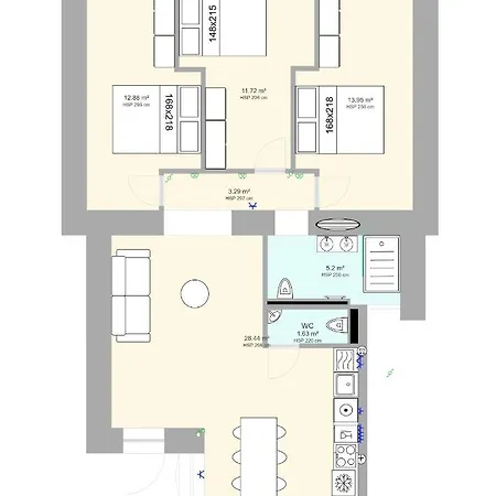 Tilia Luxury - 3 Bedrooms With Ac Apartment